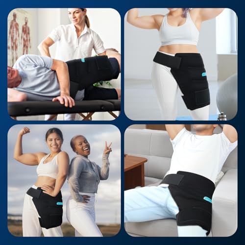 Comfytemp Hip Ice Pack Wrap for Sciatica Pain Relief, Black (L/XL/2XL) - color: Midnight Black, size: Large/X-Large/2X-Large