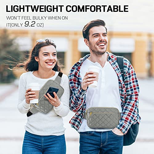 CXWMZY Fashion Fanny Packs for Women & Men, Girls Boys Teens Waist Bag Hip Bum Bag Cute Fanny Pack Casual Bum Bag with Multi-Pockets Adjustable Belts for Disney Traveling Cycling Running (Gray) - color: Gray