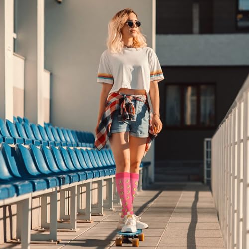 Junely Compression Socks for Women Knee High Funny Socks - color: A2-banana