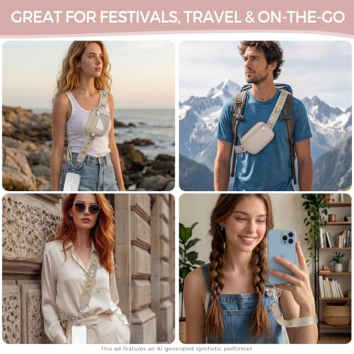 Phone Lanyard Wallet Crossbody Strap To Save The Bag For Girls - color: Apricot
