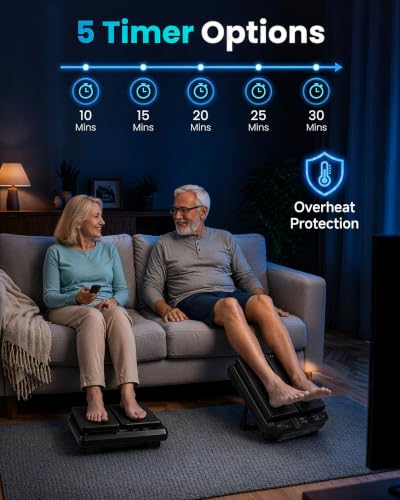 2026 Upgrade High Frequency Vibration Foot & Calf Massager with Heat - color: Black