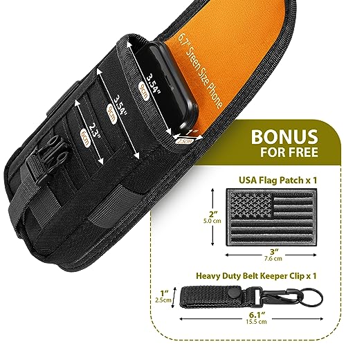 SOWHUP Tactical Molle Pouch Cell Phone Pouch Holster Small Utility EDC Pouch Gadget Organizer Bag - color: Black2