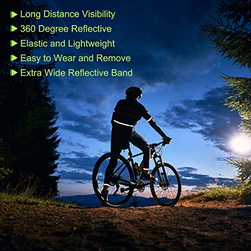 MECCANIXITY Reflective Belt Bands High Visibility Gear - color: Orange, size: 24x1.6 Inch