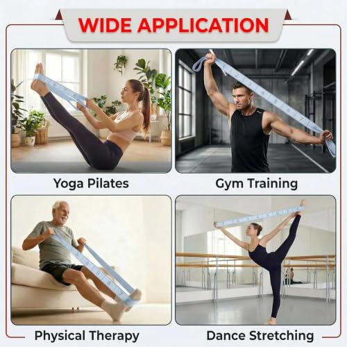 Resistance Bands for Legs: Numbered Stretch Bands for Exercise Yoga - color: Blue