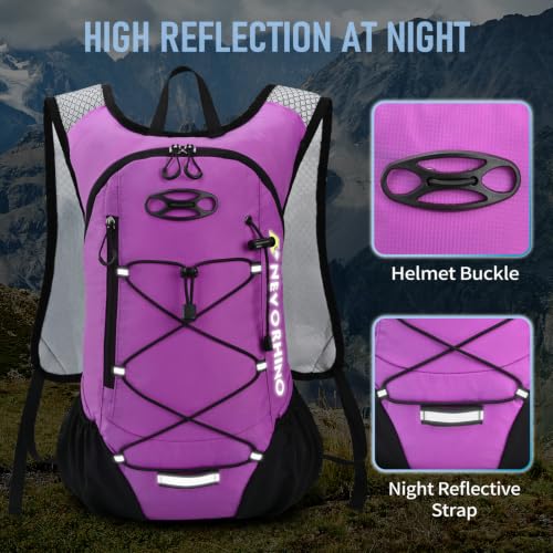 Lightweight Hydration Backpack, Running Backpack with 2L Water Bladder - color: Pink