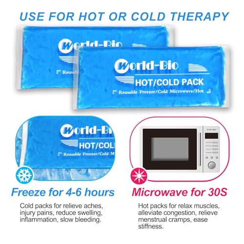 Gel Soft Flexible Ice Packs, 2-Pack, 12" x 4.7", Reusable - style: 2 Ice Pack-12" X 4.7"
