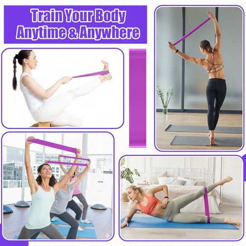 9 Inch Bulk Pilates Balls Resistance Bands Set - color: Purple