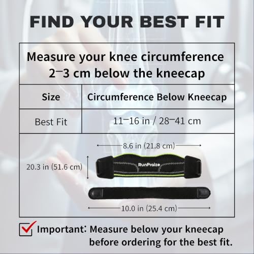 Knee Strap 2 Pack for Patellar Tendon Support – Adjustable Patella Knee Band for Running, Walking, Hiking, Tennis & Pickleball, Black Green - color: Black Green