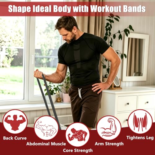 5-Level Resistance Bands for Working Out, Pull Up Assistance Bands - color: 5PCS-Gray Gradient(03)