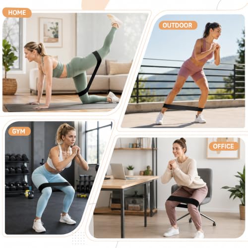 3 Pcs Ring Resistance Bands X-Heavy Heavy Duty Total Body Loop Fitness Exercise Band Strength Training Home Gym Equipment for Working Out Women Men Pilates Yoga Physical Therapy