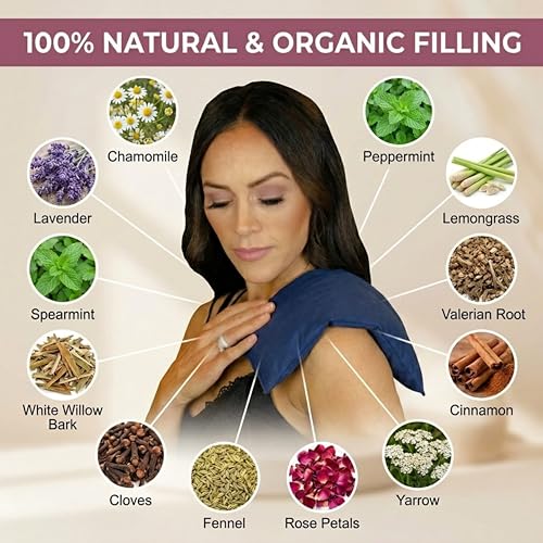 Basic Herb Pack Heating Pad, 2-Pack, Nighttime Blue - size: 2 Pack, style: Nighttime Blue