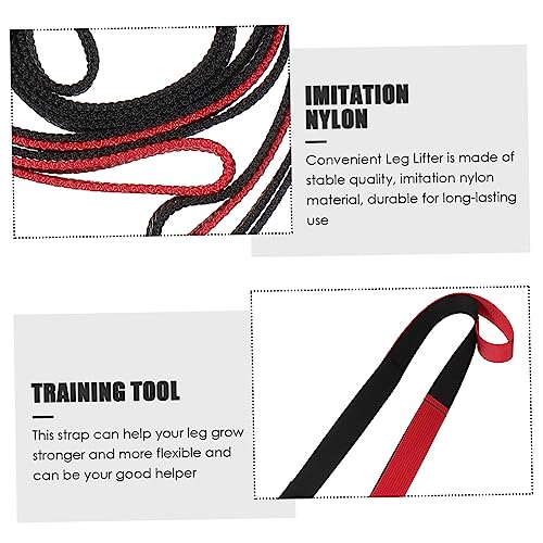 Leg Lifter Strap for Bed and Home Exercise Adjustable Leg Assist Training Belt Mobility Aid for Walking Physical Therapy 40.94 in - color: Red