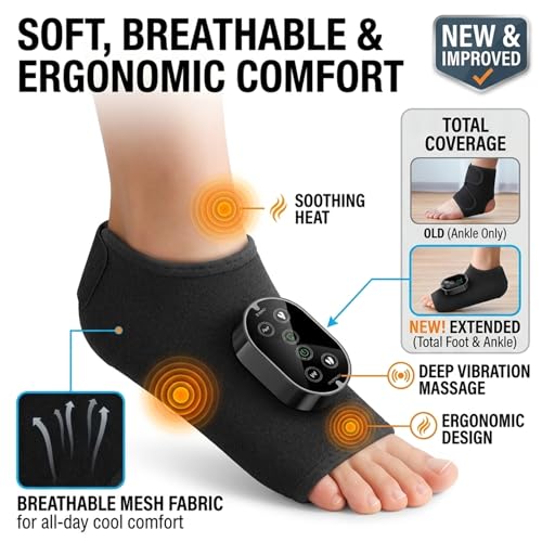 Foot Massager for Neuropathy Plantar Fasciitis,Cordless Ankle Massager