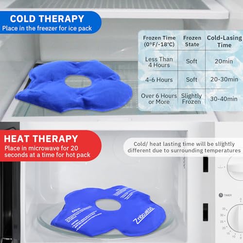 Knee Ice Pack for Injuries Gel Reusable Hot Cold Therapy Compression Wraps for Pain Relief Arthritis Meniscus Tear Surgery Recovery Sprains Swelling Cooling Knees Brace for Women Men Girls Boys
