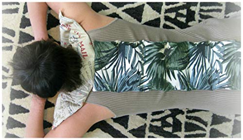 Microwavable LOVEwrap Neck & Shoulder wrap - Unscented 6 x 24 - Flax Seed - Soothes Muscle Ache Pain Relief - Natural Soft Cotton - Warming Muscle Relaxation - Green Bird - color: Fly Away
