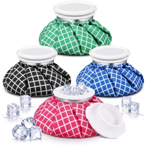 Honoson 4 Pack Reusable Ice Bag Hot Cold Bag Leakproof, Cute Style - style: Cute Style