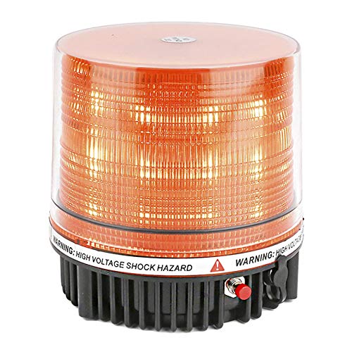 Amber Wireless Rotating Beacon Amber Battery Led Strobe Warning Light - color: Amber