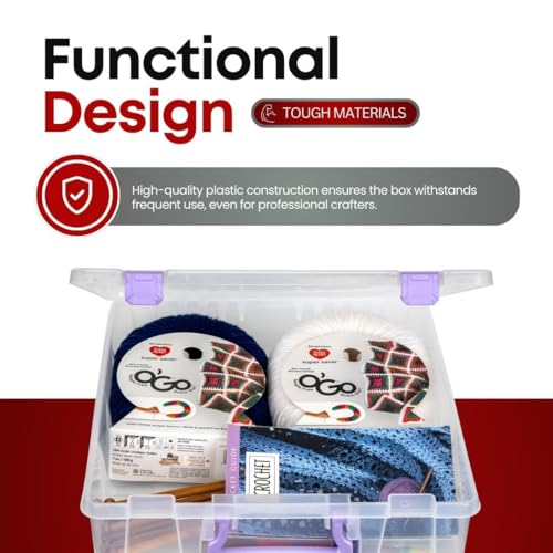 ArtBin Essentials 12 x 12 One-Compartment Craft Box, Clear - color: Purple