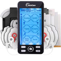 Rechargeable TENS EMS Muscle Stimulator, Dual Channel Electric Pulse Massager for Back & Neck Muscle Recovery and Pain Relief - color: Black
