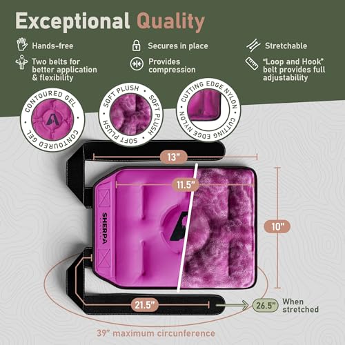 Flexible Knee Wrap Hot and Cold Gel Pack 10" x 12.5" - color: Purple
