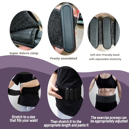 BBK Adjustable Weighted Belt For Women and Men - color: Black, size: 5lb