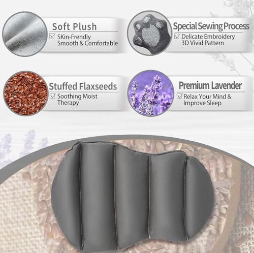 2PCS Large Microwave Heating Pads for Cramps Pain Relief, Moist Microwavable Period Menstrual Heat Packs, Cordless Warm Compress Gift for Mothers Day, Birthday, Thanksgiving, Christmas, 21*12" + 17*9" - size: 1 Large Siamese Cat+1 Medium Siamese Cat