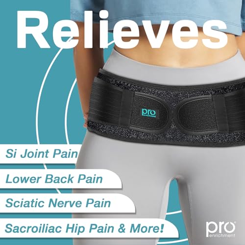 Sacroiliac Hip SI Belt USA Patented SI Joint Belt for Women & Men -Black-XL - color: Black