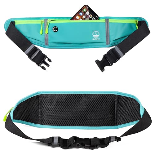 Running Belt Slim Fanny Pack Jogging Pouch Phone Holder Waist Pack - Cyan - color: F Blue Green