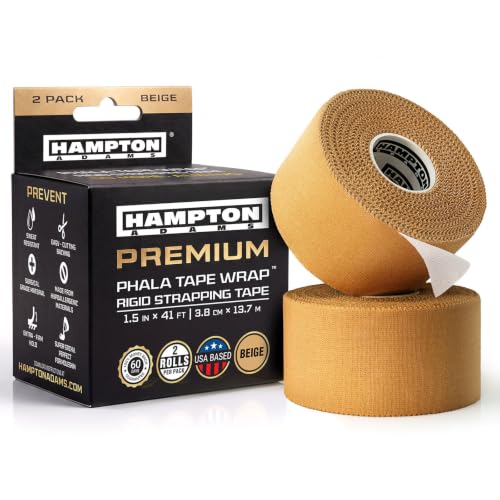 Hampton Adams Rigid Strapping Tape, Extra Sticky Athletic Tape, Beige - color: Strapping Tape (Beige)