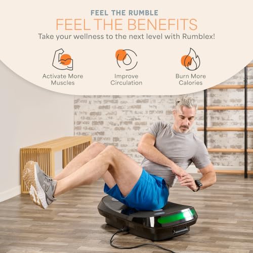 Lifepro Rumblex 4D Vibration Plate Exercise Machine with 7 Training Modes - color: Black, size: Standard