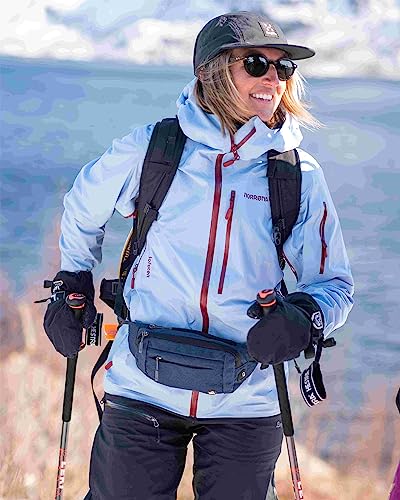 WATERFLY Small Fanny Pack Crossbody Lightweight Waist Bag for Woman Man - color: Navy Blue