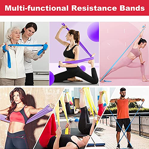 Long Resistance Bands for Working Out, Physical Therapy, Yoga & Pilates - color: Black