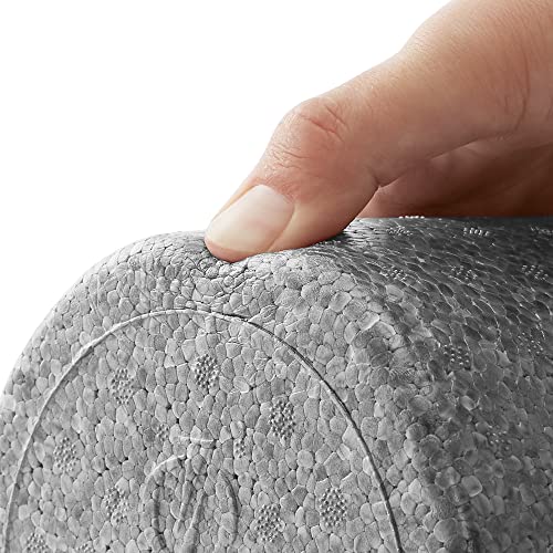 Philosophy Gym 12" High-Density Foam Roller for Exercise, Massage, Muscle Recovery - Round, Gray - color: Gray