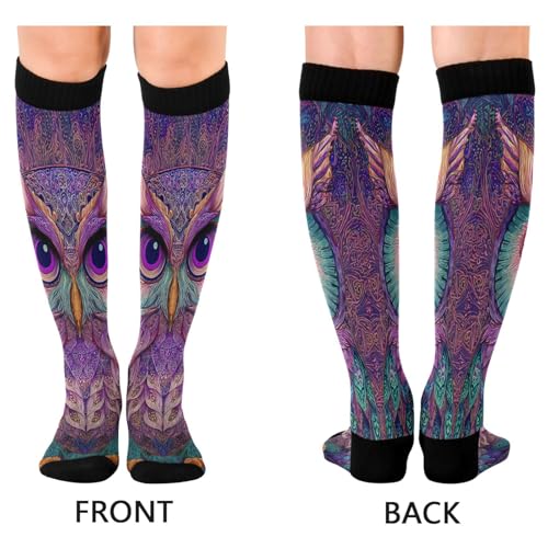 Wusikd Cute Penguin Compression Socks for Women and Men Circulation Long Socks for Athletic Running 1 - color: Multi 28