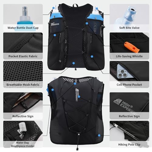 Running Vest for Women Lightweight Hydration Packable - color: Black 5L, size: Medium