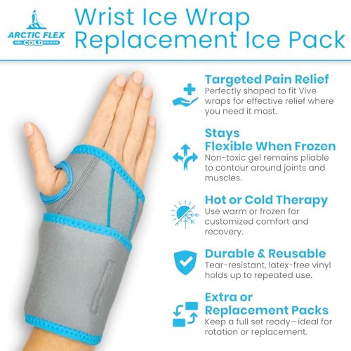 Arctic Flex Gel Replacement Packs - Reusable Hot & Cold Gel Ice Packs - size: Wrist