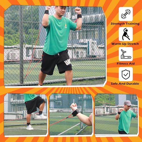 Zomiboo Baseball Bands Sports Resistance Exercise Bands - color: Red, style: 30 Lbs