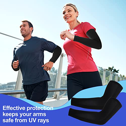2 Pairs Compression Leg Sleeves Full Leg Compression Sleeve UV Protection Arm Sleeves with Anti-slip Silicone Strips - size: Medium