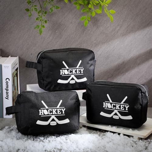 6 Pcs Hockey Tape Accessory Bag - Large Capacity Organizer with Double Zipper for Tape Wax Scissors Repair Kit Storage Office Hockey Supplies