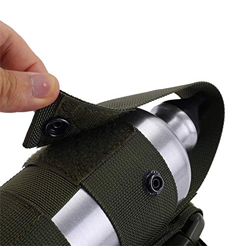 Drop Leg Water Bottle Holster, Pepper Spray Holder Adjustable Thigh Pepper Spray Pouch Open Top Thigh Pouch for Left/Right Leg - color: Green