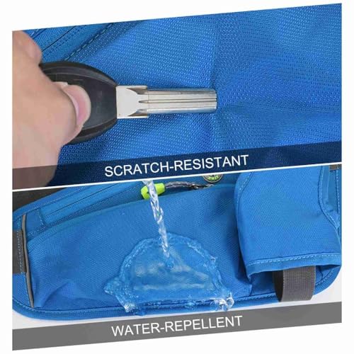 Running Waist Pack with Water Bottle Holder, Adjustable Belt - color: Blue