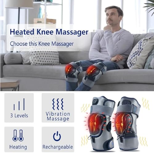 HONGJING Heated Knee Massager for Knee Pain Relief