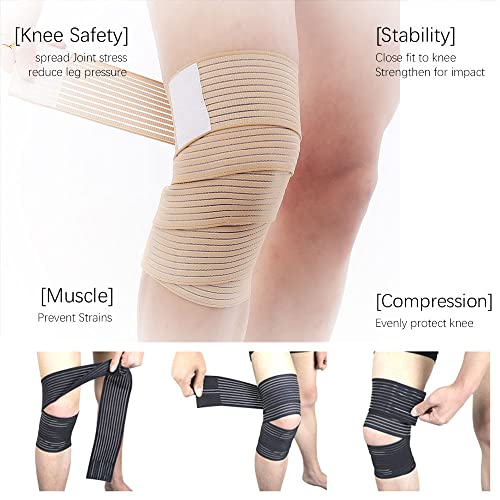 Calf Compression Sleeves 4 Pcs Adjustable Wrap Knee Ankle Wrist