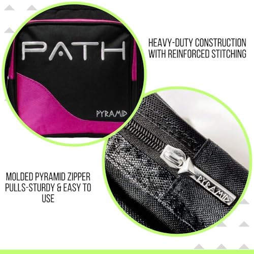 Pyramid Path Pro Deluxe Single Bowling Ball Tote - Holds One Ball, One Pair Shoes Up to Mens 15 - color: Hot Pink/Purple