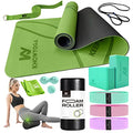Yoga Starter Kit 12 in 1 - Yoga Set Include Yoga Mat, Foam Roller, 4 Resistance Bands, Yoga Blocks 2 Pack with Strap, 2 Peanut Massage Balls, Yoga kit and Sets for Beginners