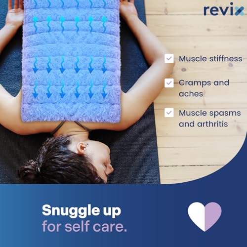 REVIX Extra Large Microwavable Heating Pad for Back, Heating Wrap, Purple - color: Purple