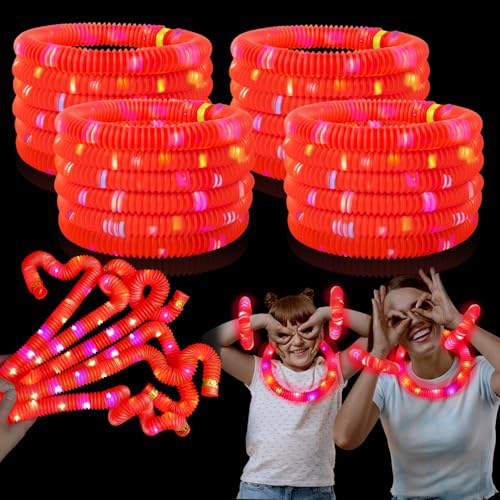 12-24 PCS Red Glow Sticks Halloween Party Favors Toys for Kids Adults - style: Red