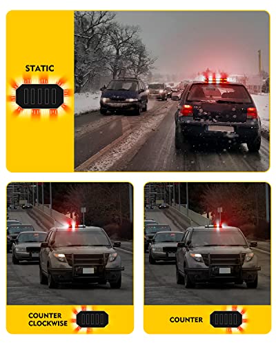 LUMENIX 42 LED Roof Top Strobe Beacon Light Bar, Patent Design, Red White - color: White Red