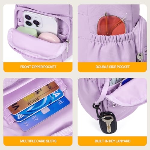 Telena Water Bottle Holder with Strap RFID Crossbody Bags for Women - color: Purple