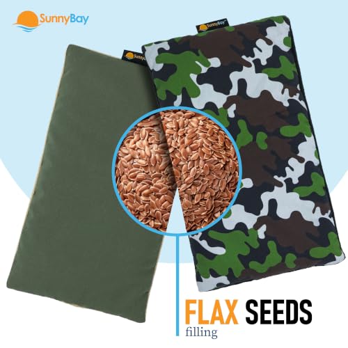 SunnyBay Microwavable Neck and Shoulder Heating Pad, 6x11 Inches, 2 Pack - color: Pack of 2 - Camo